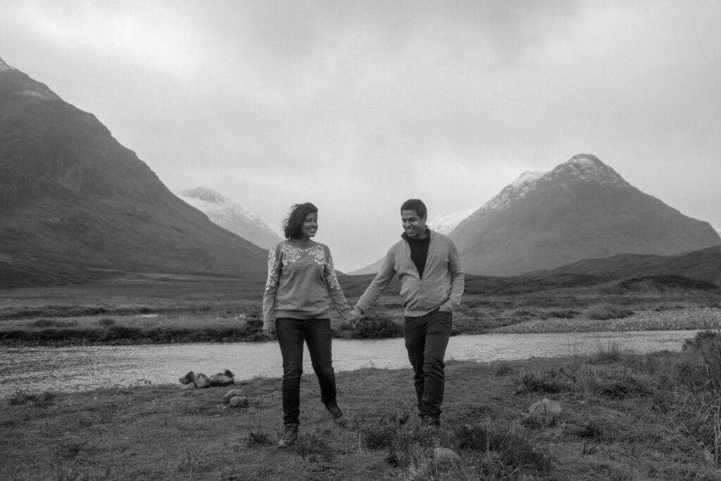 scottish highlands adventure engagement session