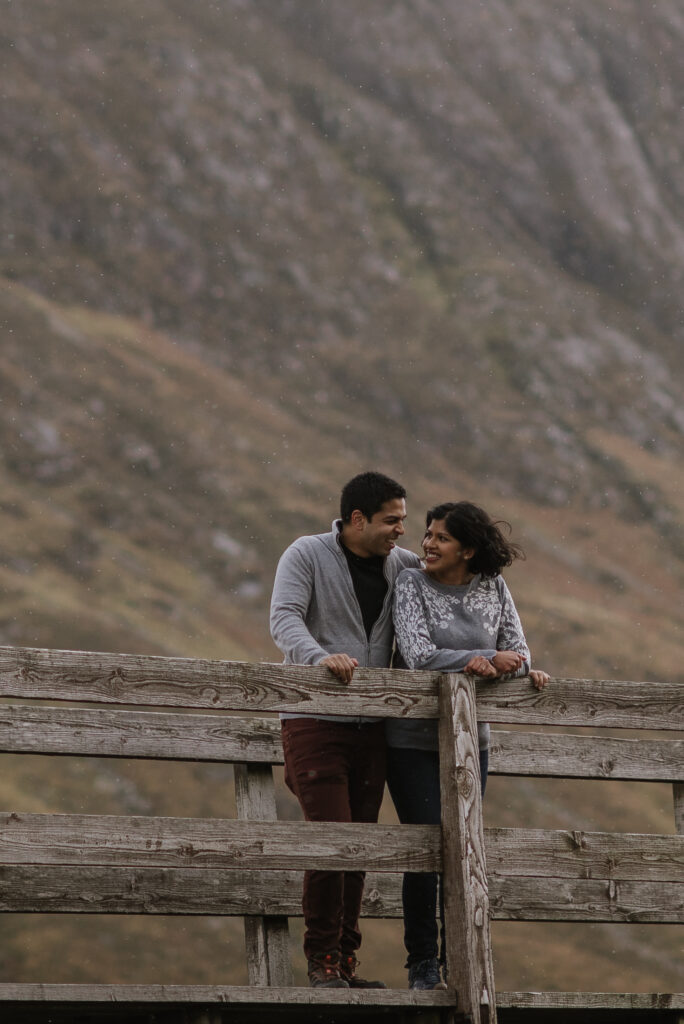 scottish highlands adventure engagement session