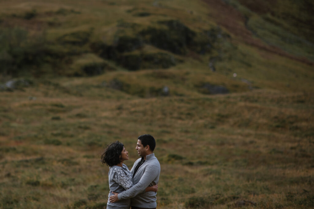 scottish highlands adventure engagement session