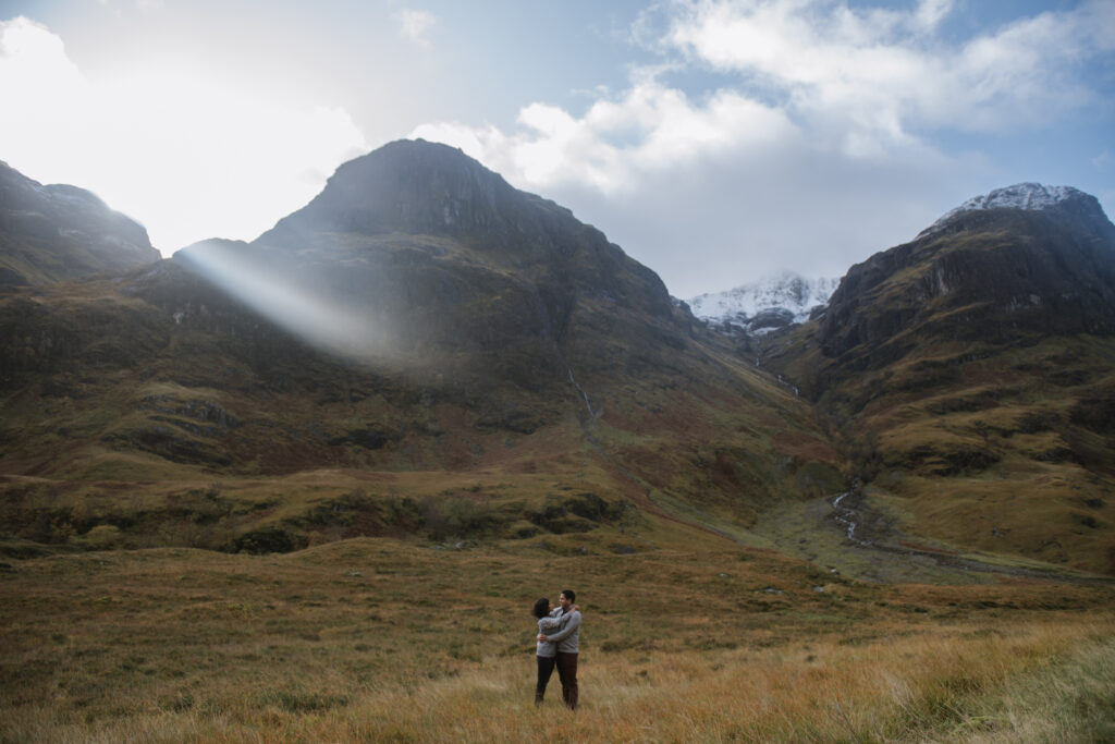 scottish highlands adventure engagement session