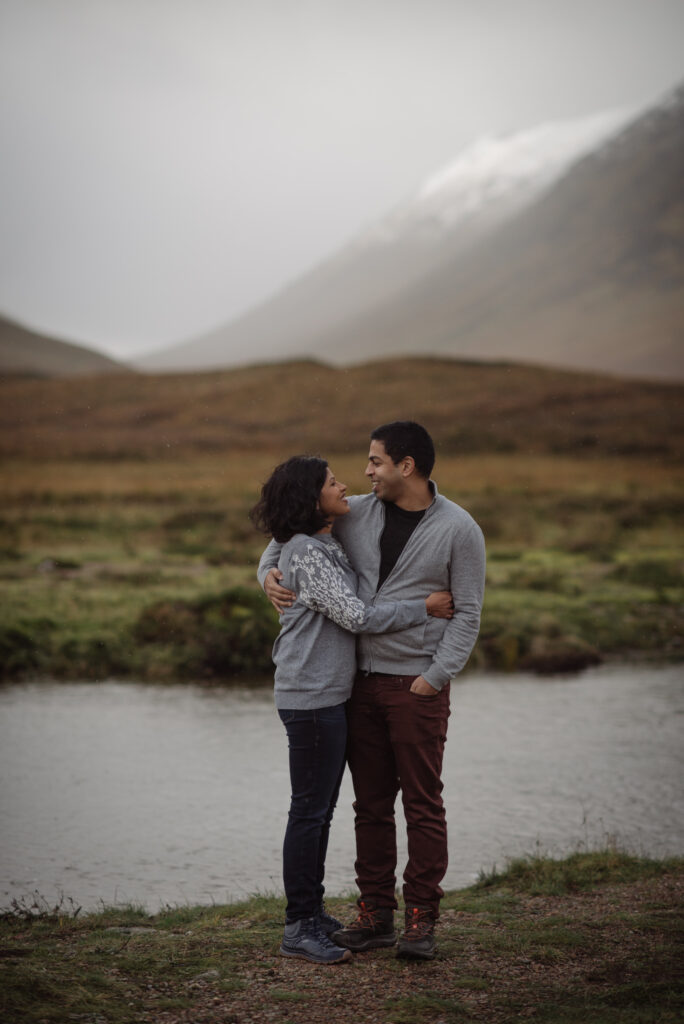 scottish highlands adventure engagement session