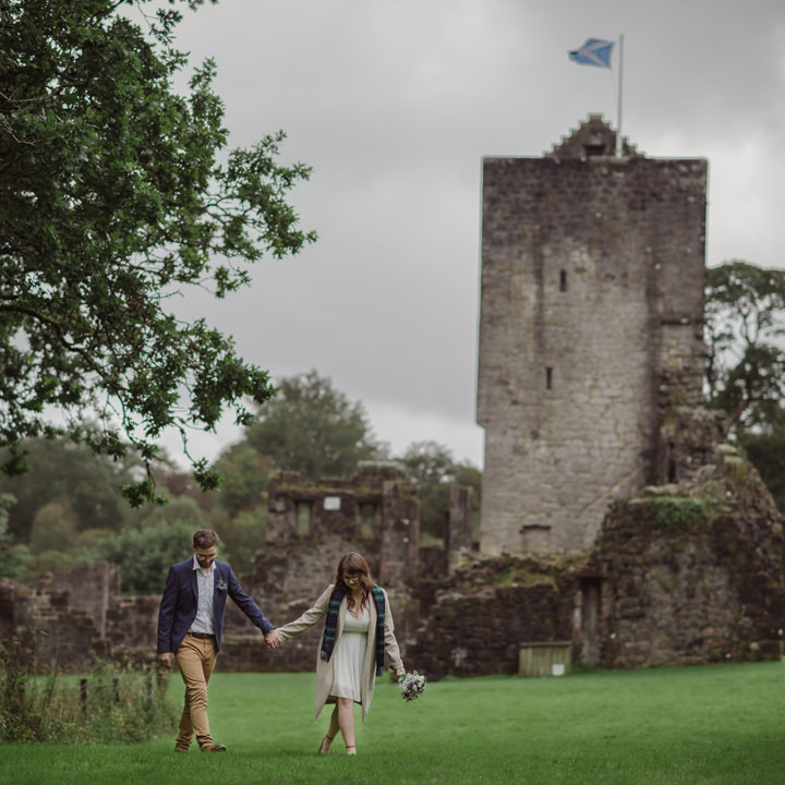 Scotland Elopement Photographer bride groom mugdock castle wedding