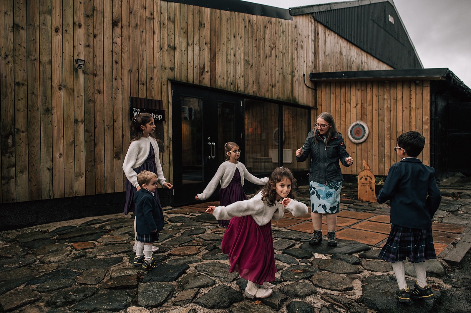 exterior of main farm barn at boreland loch tay wedding venue in aberfeldy perthshire scotland