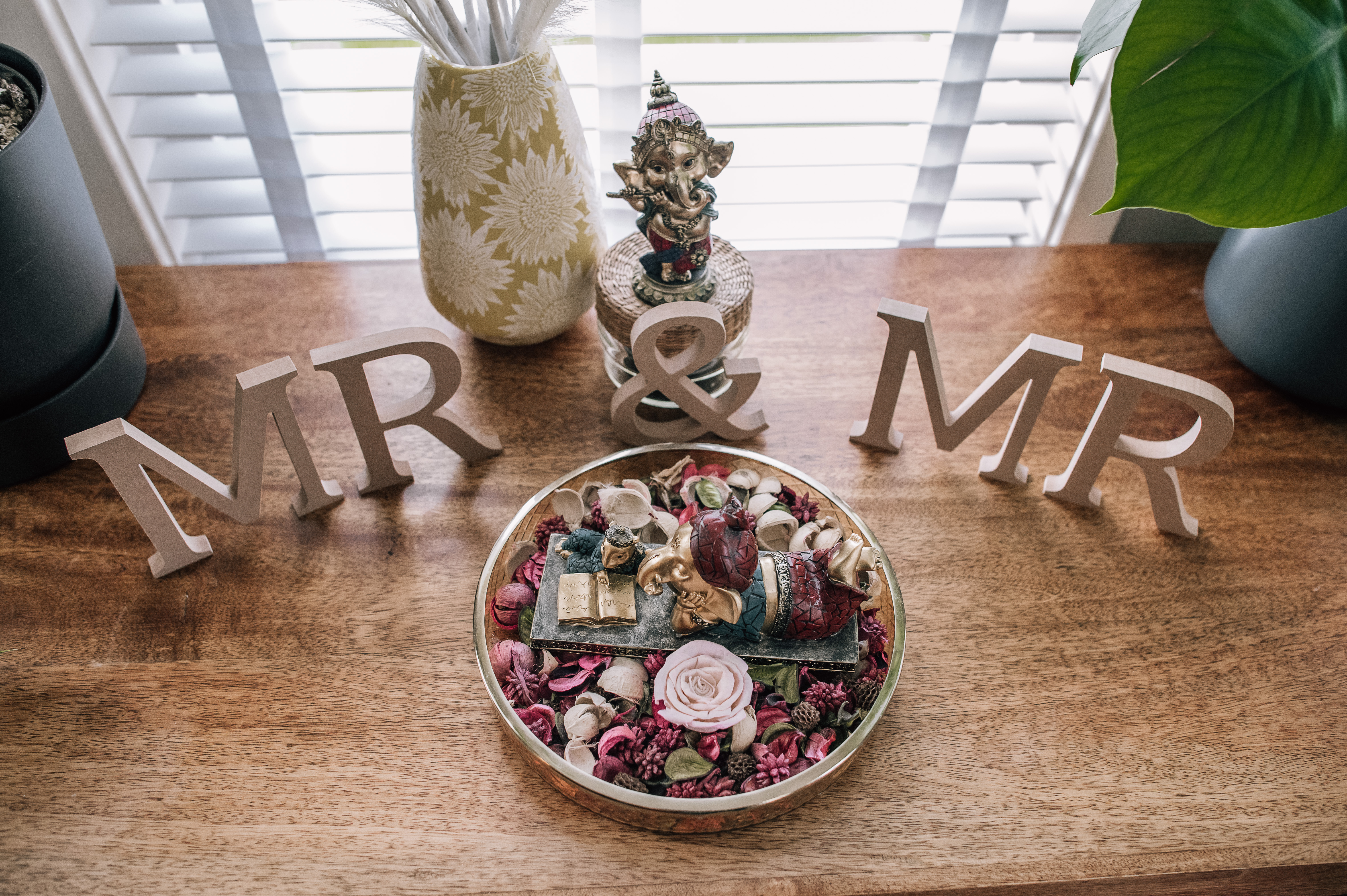Mr & Mr sign gay wedding photographer Glasgow